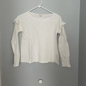 Crewcuts ruffle arm long sleeve top